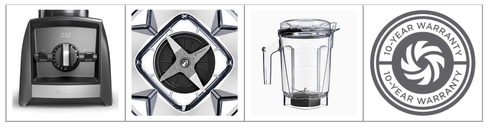 Součásti mixéru Vitamix A2500 Detaily k mixéru Vitamix A2500